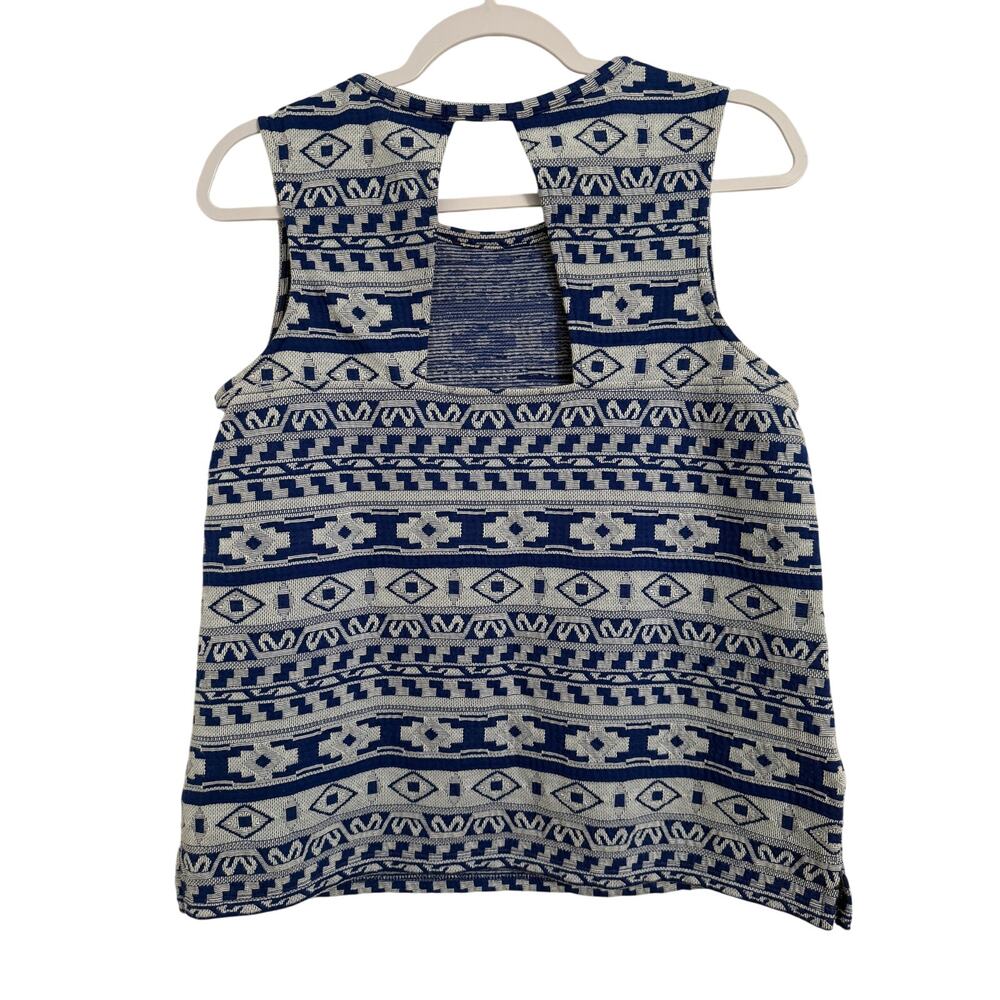 Old Navy New Women's M Southwestern Aztec Cutout Sleeveless Jacquard Tank Top